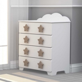 Bambino Casa Stelle Grandi Felici Tortora - Комод Капучино